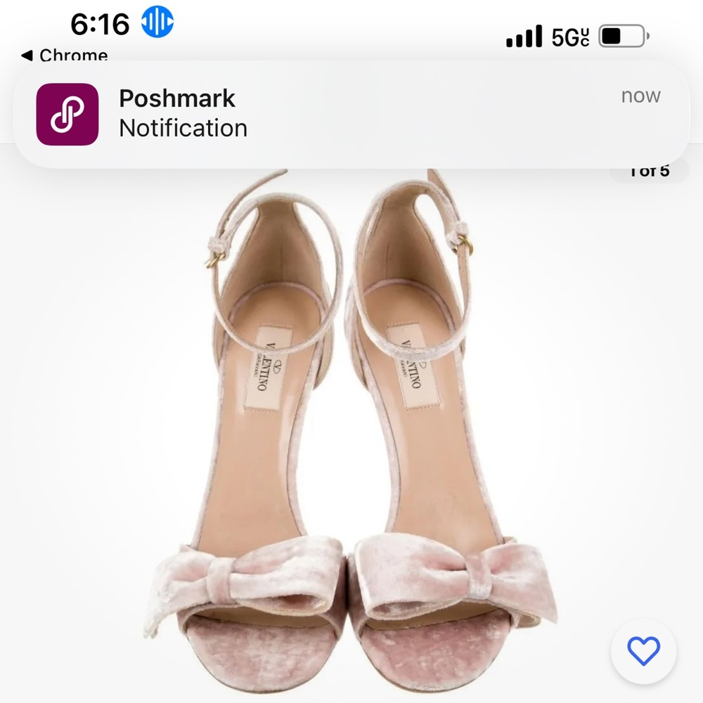 COPY - Valentino ~ Ballet Pink Velvet & Bow Sandals Heels ~ Size 39
